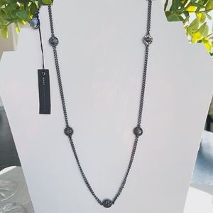 NWT MARC JACOBS HEMATITE SHINY BLACK NECKLACE